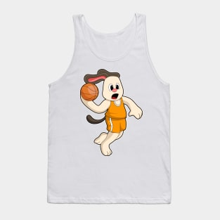 Dog at Basketball Sports Tank Top